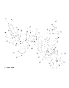 Deck Assembly Narrow Track Diagram and Parts List for G1332 55AI5GMQ750-WAM Cub Cadet Lawn Mower